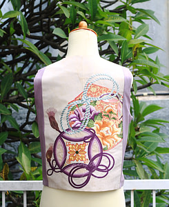 Vest Dusty Purple Embroidery