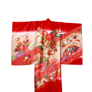 Kimono Kids Ombre Red-Mocca