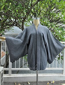 Outer Kimono Shibori Gray