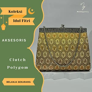 Clutch Silver Glittery