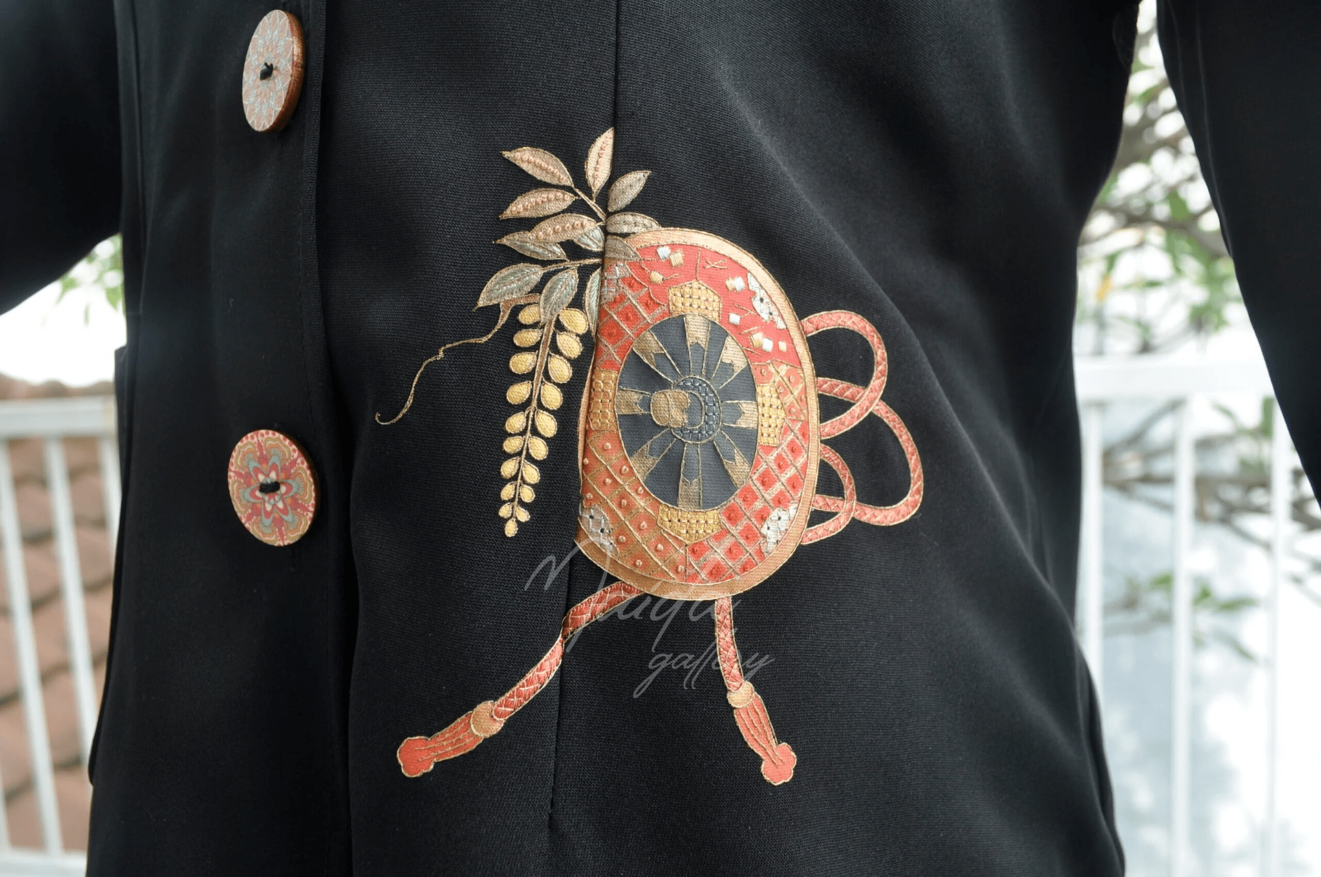 02 - Jacket Hitam Ribbon Jacket Hitam Ribbon