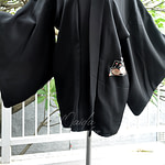 Outer Kimono Black Embroidery Kipas