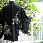 Outer Kimono Black Embroidery Kipas