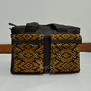 11 - Travel Bag Ethnic - Black Yellow