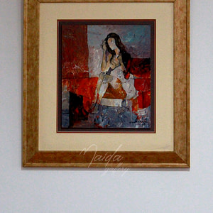 Lukisan Wanita Abstract #2 Acrylic
