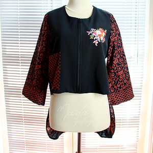 Jacket Batik Black Embroidery